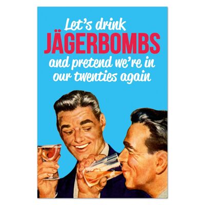 Vamos a beber Jagerbombs divertido imán para nevera