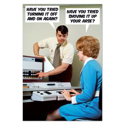 Have You Tried Turning It Off And On? Funny Fridge Magnet