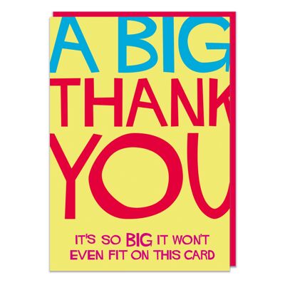 A Big Thank You (LARGE CARD) Funny