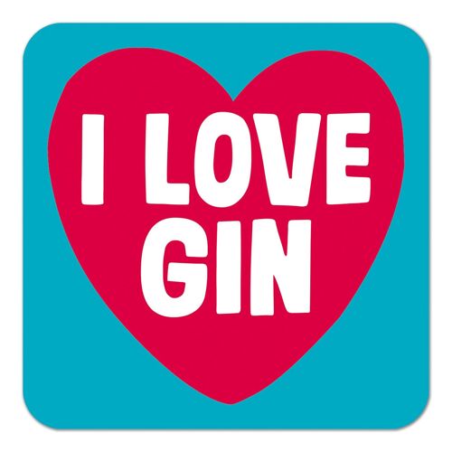 I Love Gin Funny Coaster