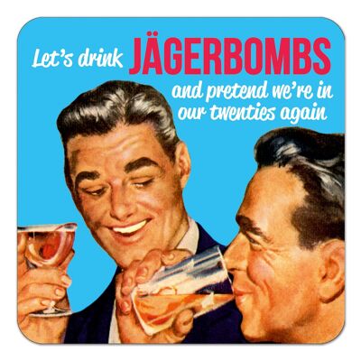 Lassen Sie uns Jagerbombs lustigen Untersetzer trinken