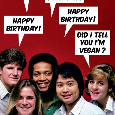 Joyeux anniversaire - Je t'ai dit que je suis Vegan Funny Birthday Car