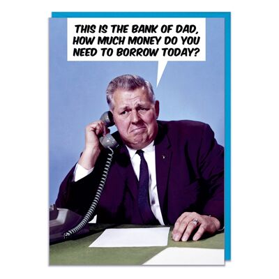 Bank of Dad Lustige Karte für Papa