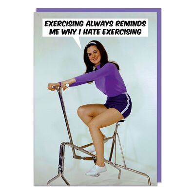 I hate exercising Funny Birthday Card