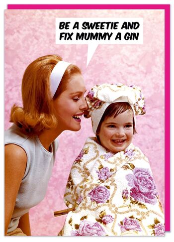 Réparer maman un gin carte de fête des mères 1