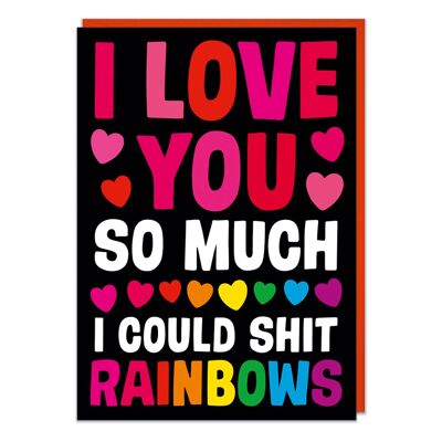 Ich könnte Regenbogen lustige Valentinskarte scheißen