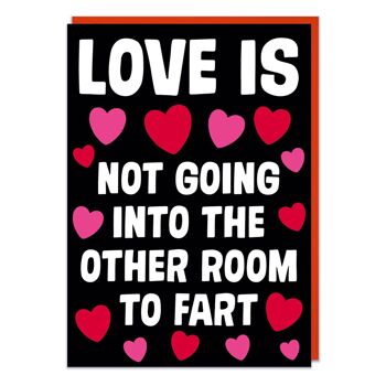 Ne pas aller dans l'autre pièce pour péter une drôle de carte de Saint Valentin 2