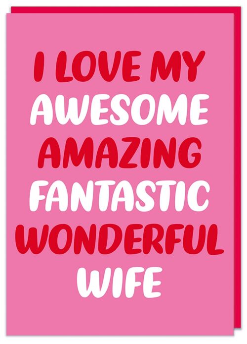 Wonderful wife Valentines Card