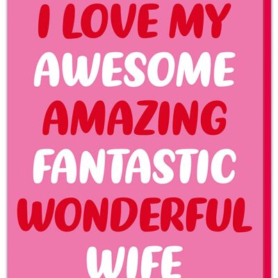 Wonderful wife Valentines Card