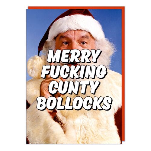 Merry F'ing C*nty B*llocks Rude Christmas Card