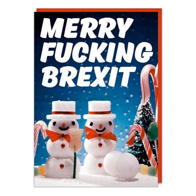 Feliz F'ing Brexit Tarjeta de Navidad grosera