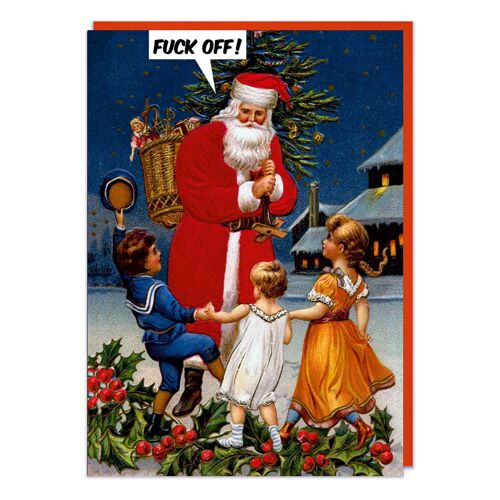 F*** Off Santa Rude Christmas Card