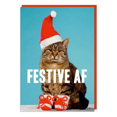 Festive AF Funny Christmas Card