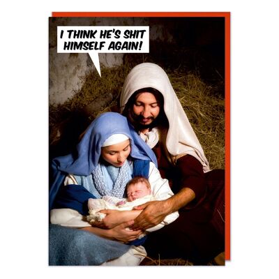 Sh*t Himself Again Funny Christmas Card