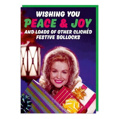 Peace And Joy Rude Christmas Card