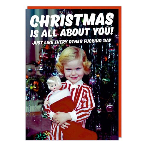 All About You Rude Christmas Card