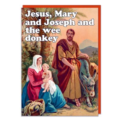 Carte de Noël drôle Jésus, Marie et Joseph