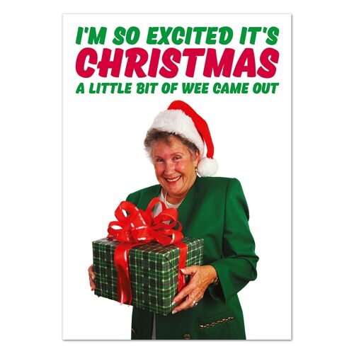 I'm So Excited It's Christmas Postcard