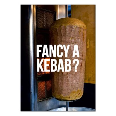 Voglia di un kebab? Cartolina divertente