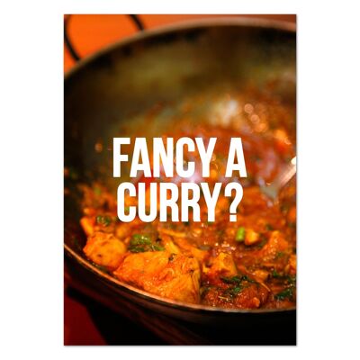 Voglia di un curry? Cartolina divertente