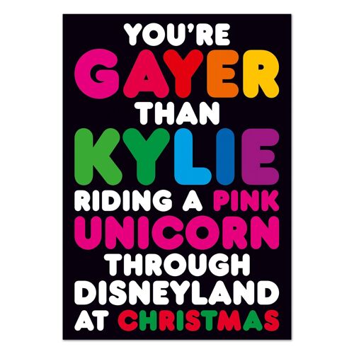 You're Gayer Than Kylie Postcard Funny