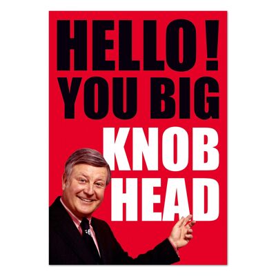 Hello You Big Knob Head Carte Postale Drôle