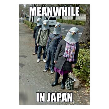 Pendant ce temps au Japon Carte Postale Drôle 2