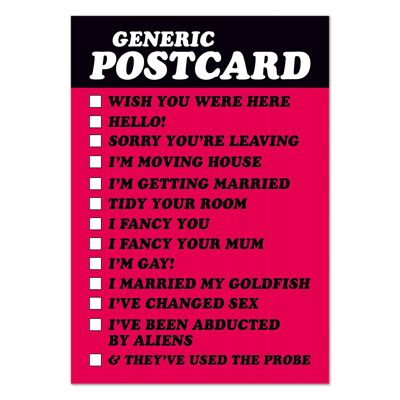 Carte postale générique drôle