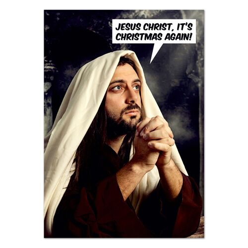 Jesus Christ It's Christmas Again Christmas Postcard