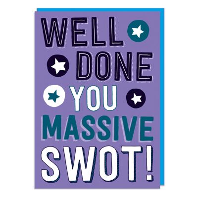 Bien hecho, tarjeta de felicitaciones divertida de SWOT masivo