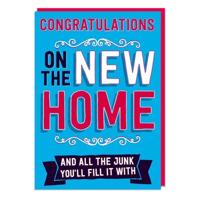 Congratulazioni per la nuova casa Divertente biglietto di congratulazioni
