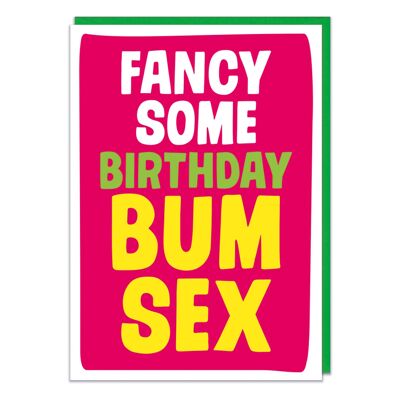 Envie d'un Anniversaire Bum Sex ? Carte d'anniversaire grossière