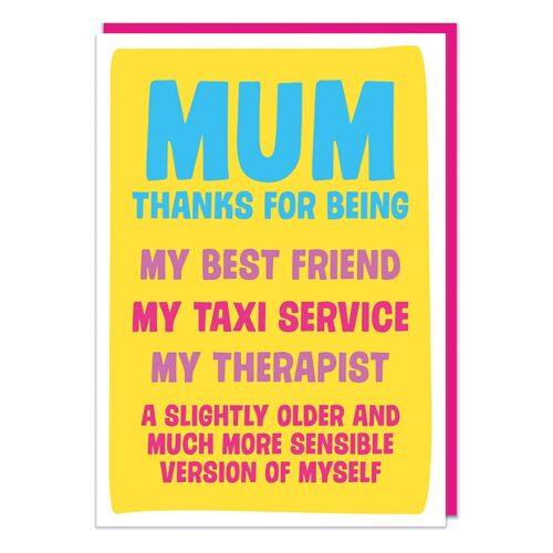 Mum, Thanks For Being Funny Greeting Card