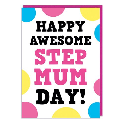 Happy awesome step mum day mother's day card