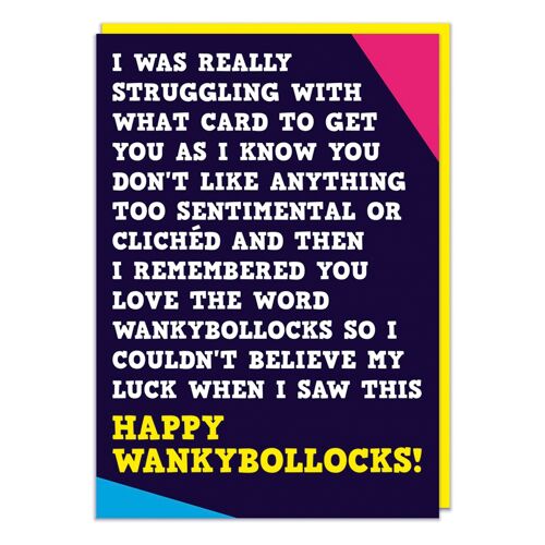 Happy w*nkyb*llocks rude birthday card