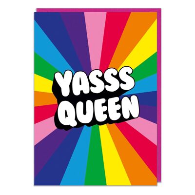 Yasss Queen Gay Birthday Card