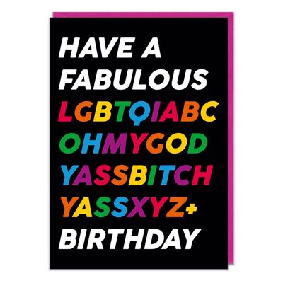 Feliz Cumpleaños LGBTQI+ Tarjeta