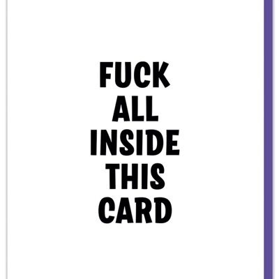 F*** all inside Birthday Card