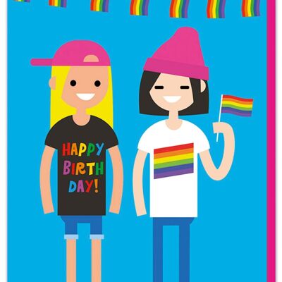 Pride girls Birthday Card
