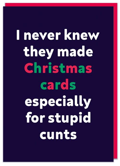 Especially for stupid c*nts Christmas Card