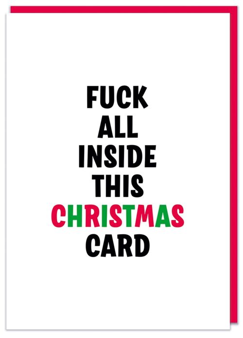 F*** all inside this Christmas Card