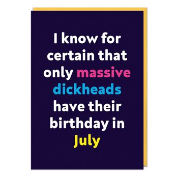 Une énorme carte d'anniversaire de July Rude dickhead 2