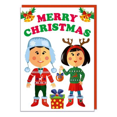Cartolina di Natale di coppia carina