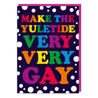 Carte de Noël Yuletide très très gay