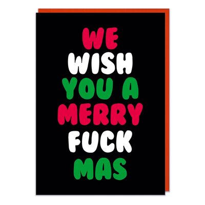Merry F***mas Cartolina di Natale maleducata