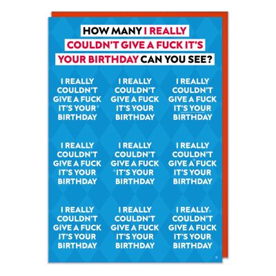 Wie viele können Sie unhöfliche Geburtstagskarte sehen