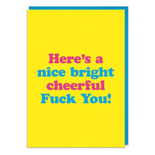 Nice bright cheerful f*** you Rude Birthday Card