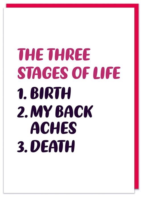 Stages of Life Birthday Card