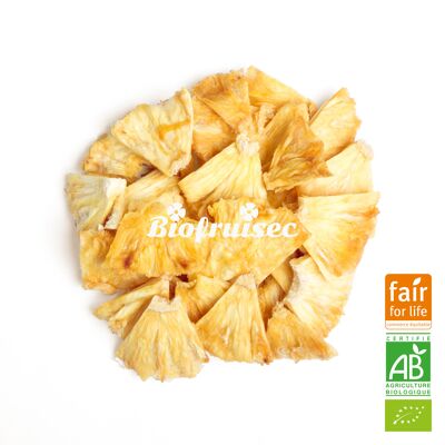 Fair Trade Organic Cayenne Pineapple from Togo dried in pieces Bag 2 kg