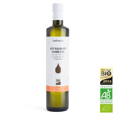 Huile d'olive Koronéïki Bio de Kalamata AOP vierge Extra grand cru Bouteille 0,75 L